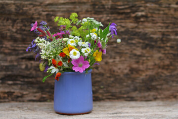 bouquet of flowers in vase