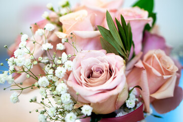wedding bouquet with roses