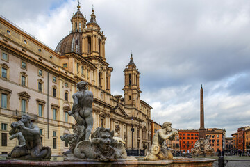 Fototapeta na wymiar Place célèbre à Rome