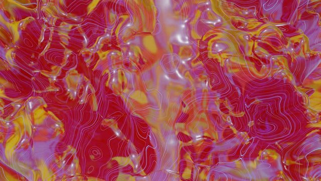 smooth wavy deforming surface. abstract loop background. 3d render