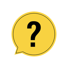 Question mark with speech bubbles. Vector illustration