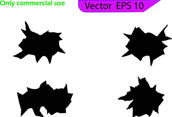 Broken glass, cracks, bullet marks on glass. High resolution. Texture glass with black hole. You can easy change colors or sizes.