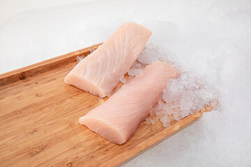 Raw Mahi Mahi on Ice