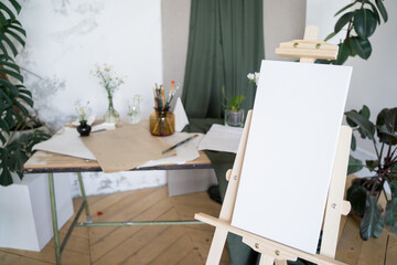 Start drawing. Empty white canvas. The work of imagination