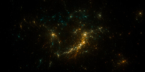 Banner Star field background . Starry outer space background texture . Colorful Starry Night Sky Outer Space background. 3D illustration
