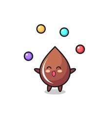 the chocolate drop circus cartoon juggling a ball