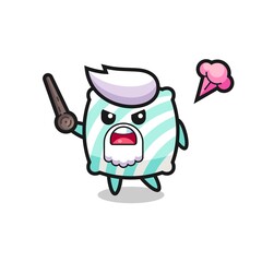 cute pillow grandpa is getting angry