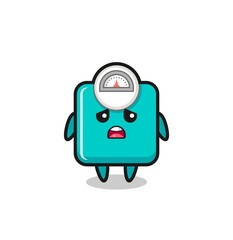 disappointed expression of the weight scale cartoon