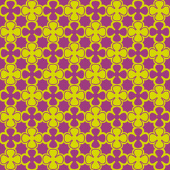 Pink and yellow colors petals. Vector seamless clever petals.