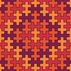 Seamless pattern. Ethnic background. Mosaic tiles. Folk wallpaper. Tribal ornament. Geometric image. Ethnical motif. Surface texture. Textile print. Abstract vector. Sayagata backdrop.