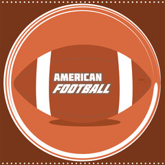 American football poster with a ball