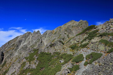 Mt.Okuhotaka seen from Maehotaka 前穂高から奥穂を望んで