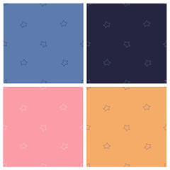 Seamless vector pattens set with stars