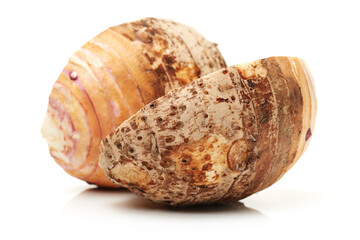 Taro on a white background