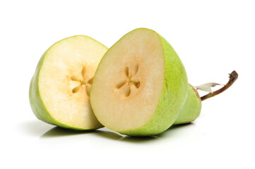 pears on a white background