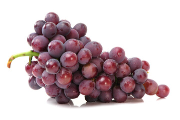 Grapes on white background 