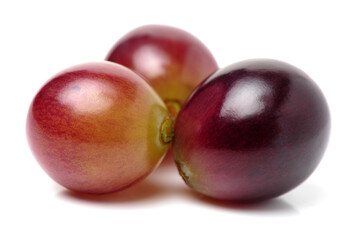 Grapes on white background 