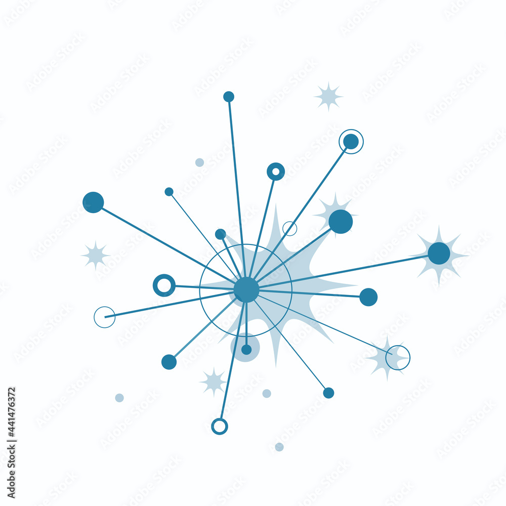 Leinwandbilder vector illustration with connect elements. technical network background