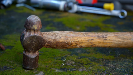 Fototapeta premium axe in a log