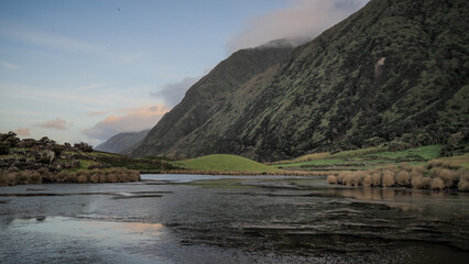 The landscape of Sao Jorge Island in the Azores