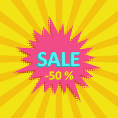 Obraz premium Summer sale banner. Abstract vector background. Sale banner template design