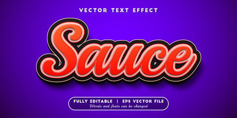 Text effects 3d sauce, editable text style
