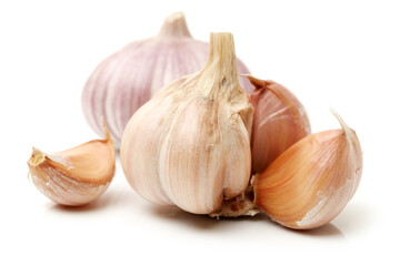 garlic isolated on white background