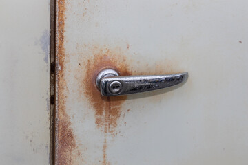 古い車のドアノブ　　Old private car door handle