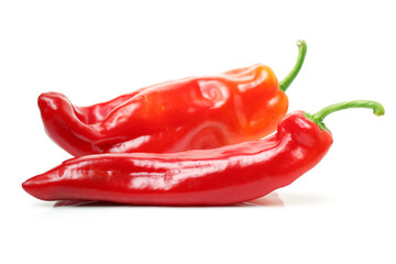 Fresh red pepper on white background