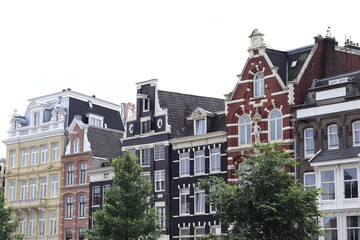 Fototapeta premium Amsterdam Amstel Traditional House Facades