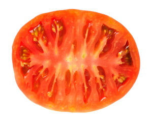 fresh tomato isolated on white background