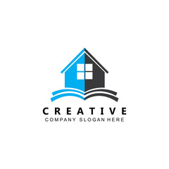 house building logo vector symbol