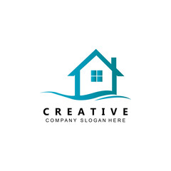house building logo vector symbol
