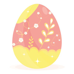 Isolated colored easter egg Spring season