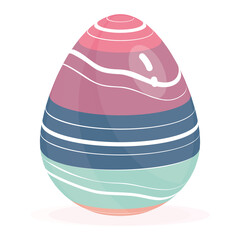 Isolated colored easter egg Spring season