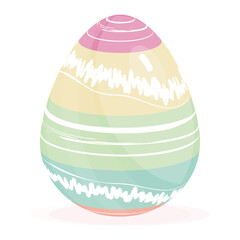 Isolated colored easter egg Spring season