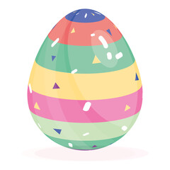 Isolated colored easter egg Spring season