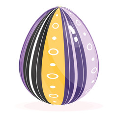 Isolated colored easter egg Spring season