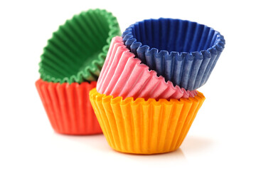cupcake liners isolated on white background