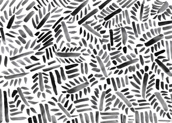 Watercolor pattern black and white. Seamless texture pattern organic background. Modern wallpaper or textile print