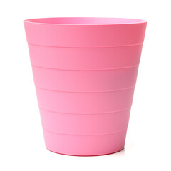 pink plastic cup isolated
