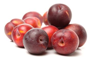 Sweet plum isolated on white background 