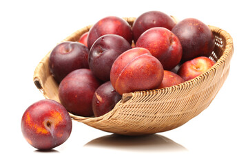 Sweet plum isolated on white background 