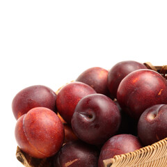 Sweet plum isolated on white background 