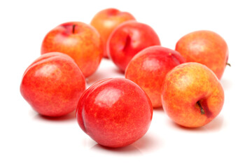Sweet plum isolated on white background 