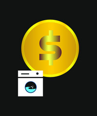 money laundering icon vector design