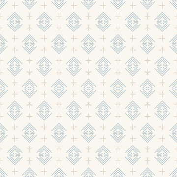 Background pattern with simple geometric ornament on white background, wallpaper. Seamless pattern, texture. Vector image