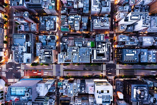 ドローン撮影された東京の夜景