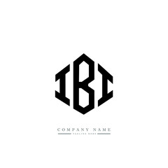 IBI letter logo design with polygon shape. IBI polygon logo monogram. IBI cube logo design. IBI hexagon vector logo template white and black colors. IBI monogram. IBI business and real estate logo.  - obrazy, fototapety, plakaty