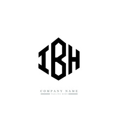 IBH letter logo design with polygon shape. IBH polygon logo monogram. IBH cube logo design. IBH hexagon vector logo template white and black colors. IBH monogram. IBH business and real estate logo. 